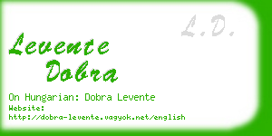 levente dobra business card